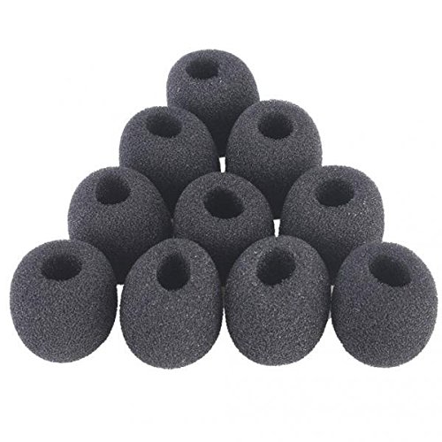 ATORSE 10 Small Black Foam Cover Windscreen Windshield fr Lavalier Lapel Microphone-picture-29