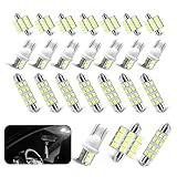Grafken 24PCS Dome Light Car Bulb Kit Set T10 31mm 41mm LED Interior Replacement Bulbs for Car Inter