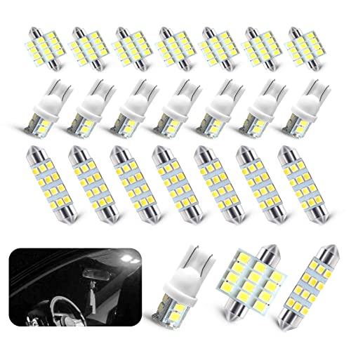 Grafken 24Pcs Dome Light Car Bulb Kit Set T10 31Mm 41Mm Led Interior Replacement Bulbs For Car Interior Lights Dome Lights Plate Lights Map Lights Door Lights License #TOP13