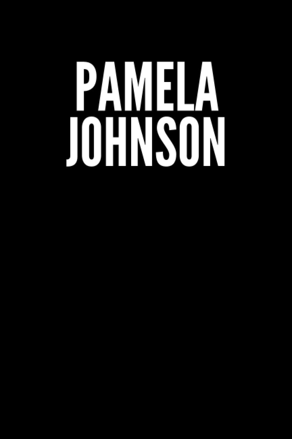 Pamela Johnson Blank Lined Journal Notebook custom gift: minimalistic Cover design, 6 x 9 inches, 100 pages, white Paper (Black and white, Ruled)