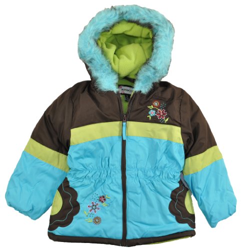 Image of Rothschild Little Girls' Snowsuit With Faux Fur Trim Hood