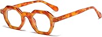 Vista 8 de LJCZKA Lentes de sol retro octágono para mujeres y hombres, unisex, vintage, polígono, pequeñas gafas de sol cuadradas