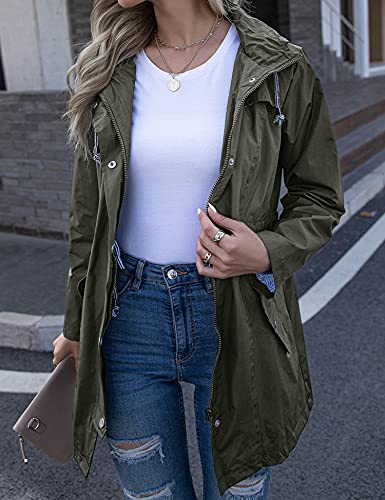 image for Kikibell Rain Jacket Lightweight Waterproof Windbreaker Packable Outdo