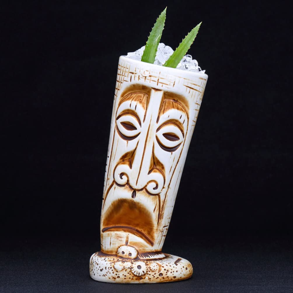 CALLARON Hawaii Ceramic Cocktail Cup Unique Shape Drinking Cup for Parties Bars Banquets Elegant Beverage Mug for Wine Whiskey Housewarming Safe Healthy Drinkware