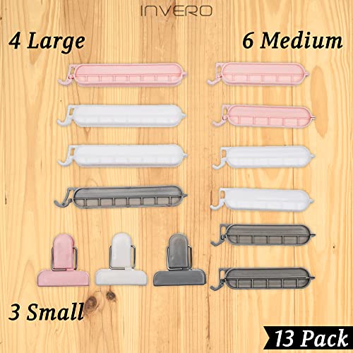 Invero® - Confezione da 13 clip riutilizzabili per...