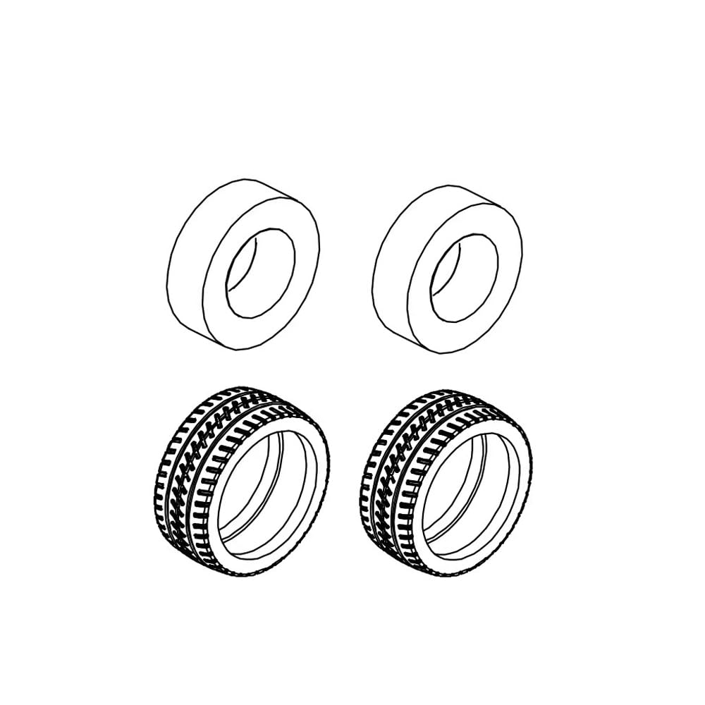 STASRC ZD Racing RX12 Spare Parts for ZD Racing RX12 Remote Control RC Drifting Car (Tires and sponges 2pcs)