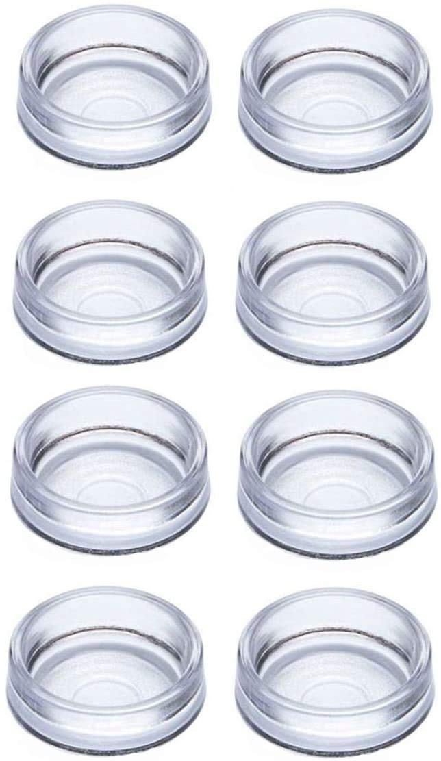 KetoPlastics 8 X LARGE CLEAR CASTOR CUPS Carpet Floor Chair Sofa Furniture Protectors Caster