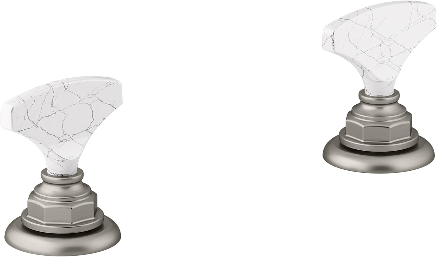 Kohler 98068-6HWL-BN Artifacts Sink Faucet Handles, Vibrant Brushed Nickel