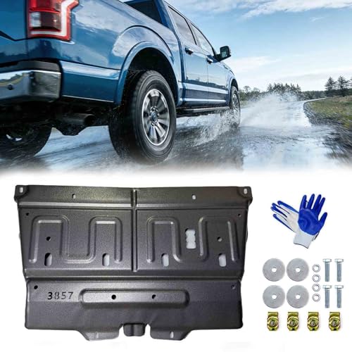 F-LptStor New Update 3D Manganese Steel Splash Panel Shield ML3Z-7222-D JL3Z-7222-C Compatible with 2015-2024 F150 Ford.