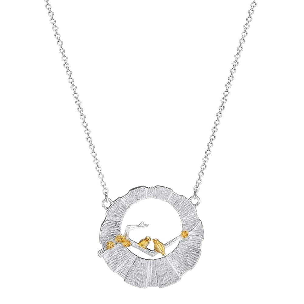 Collier branche d'oiseau 925 le cadeau idéal pour marquer un moment