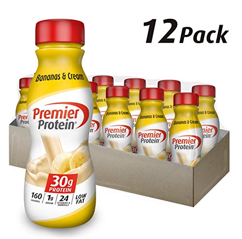 Premier Protein 30g Protein Shake, Bananas & Cream, 11.5 Fl Oz Bottle, (12Count)