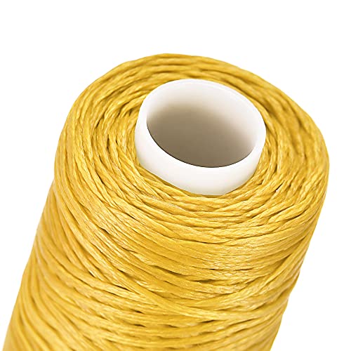Hilo encerado para cuero 1 mm 50 metros amarillo miniatura 6