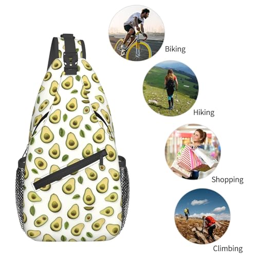 Mochila bandolera con estampado aguacate ligero miniatura 6