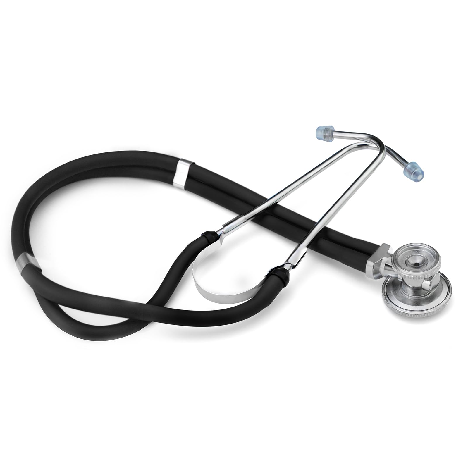 HONSUN Sprague Rappaport Stethoscpe with Adult, Pediatric, Infant Convertible Bell Part for Doctors, Nurses and Medical Students (Black)