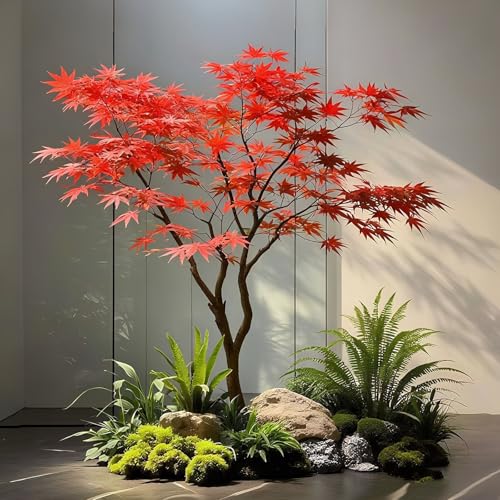 Kaverno Large Japanese Red Maple Faux Tree image