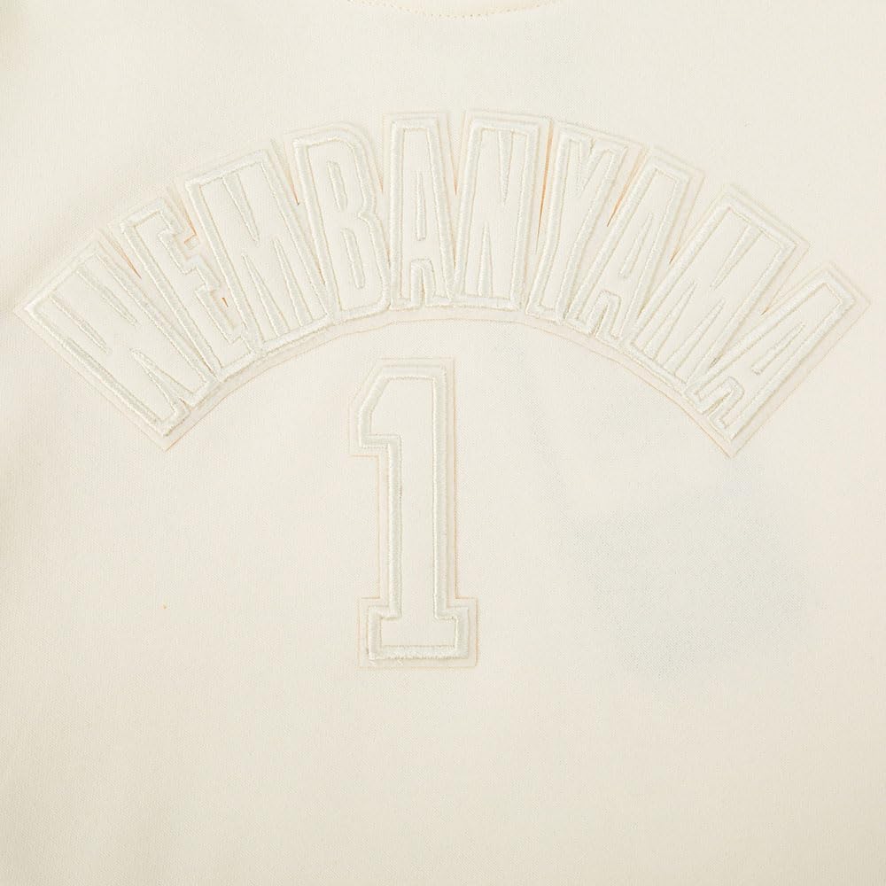 Pro Standard NBA womens Womens Nba San Antonio Spurs Neutrals Player Brushed Back French Terry Crewneck Sweatshirt - Image 7