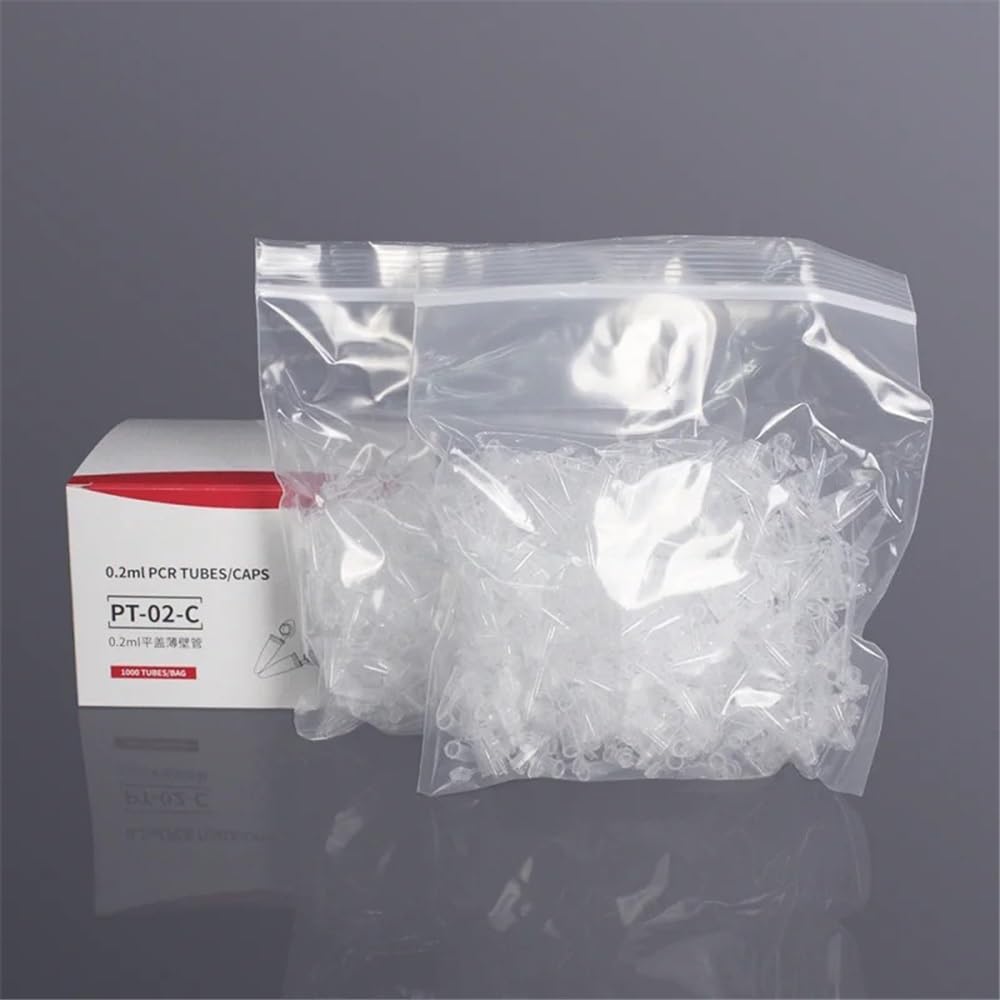 Vetreria da laboratorio 1000 pezzi/cartone PT-02-C Provette da 0,2 ml con tappo piatto e parete sottile