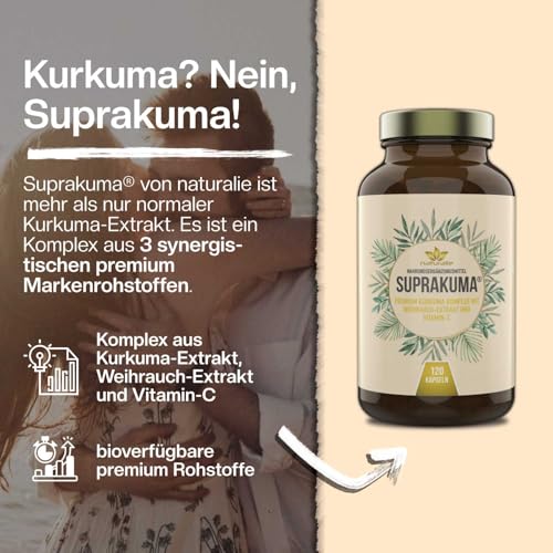 Weihrauch-Kurkuma-Kapseln von naturalie – 120 Kapseln im Braunglas