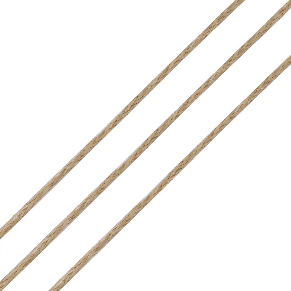 Beadthoven 1 Roll 1mm Waxed Cotton Thread Beading Cord for Jewelry Making Leather Sewing Crafting Macrame Supplies 100 Yards per Roll Spool (Burlywood)