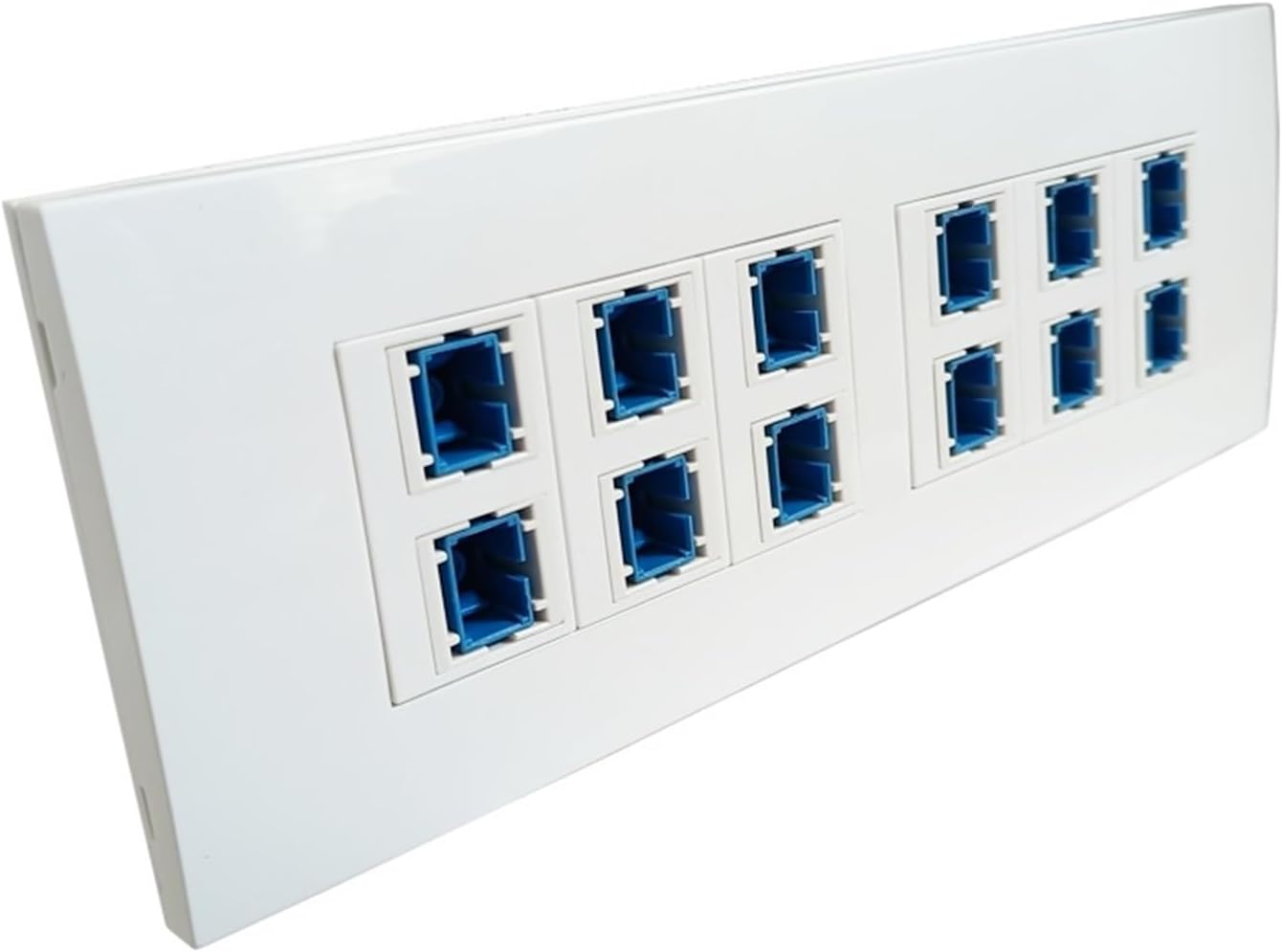 12-port SC UPC fiber optic wallplate with SC/SC female straight-through connector for SC-SC network fiber optic plugs and sockets.(Orange)