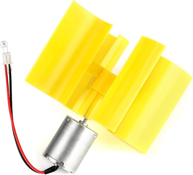 QWORK Wind Turbine Generator Kit, Vertical Axis Wind Electricity Generator for DIY Teaching