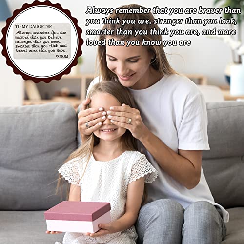 Plwelth Daughter Engraved Wallet Card From Mom Stainless Steel Women Girls Teen Inspirational Message Wallet Insert Card Daughter Gift Birthday Graduation Christmas Coming Of Age Gift #TOP2