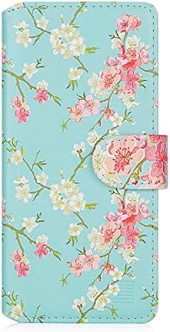 32nd Floral Series 2.0 - Design PU Leather Book Wallet Case Cover for Google Pixel 6, Designer Flower Pattern Wallet Style Flip Case With Card Slots - Spring Blue