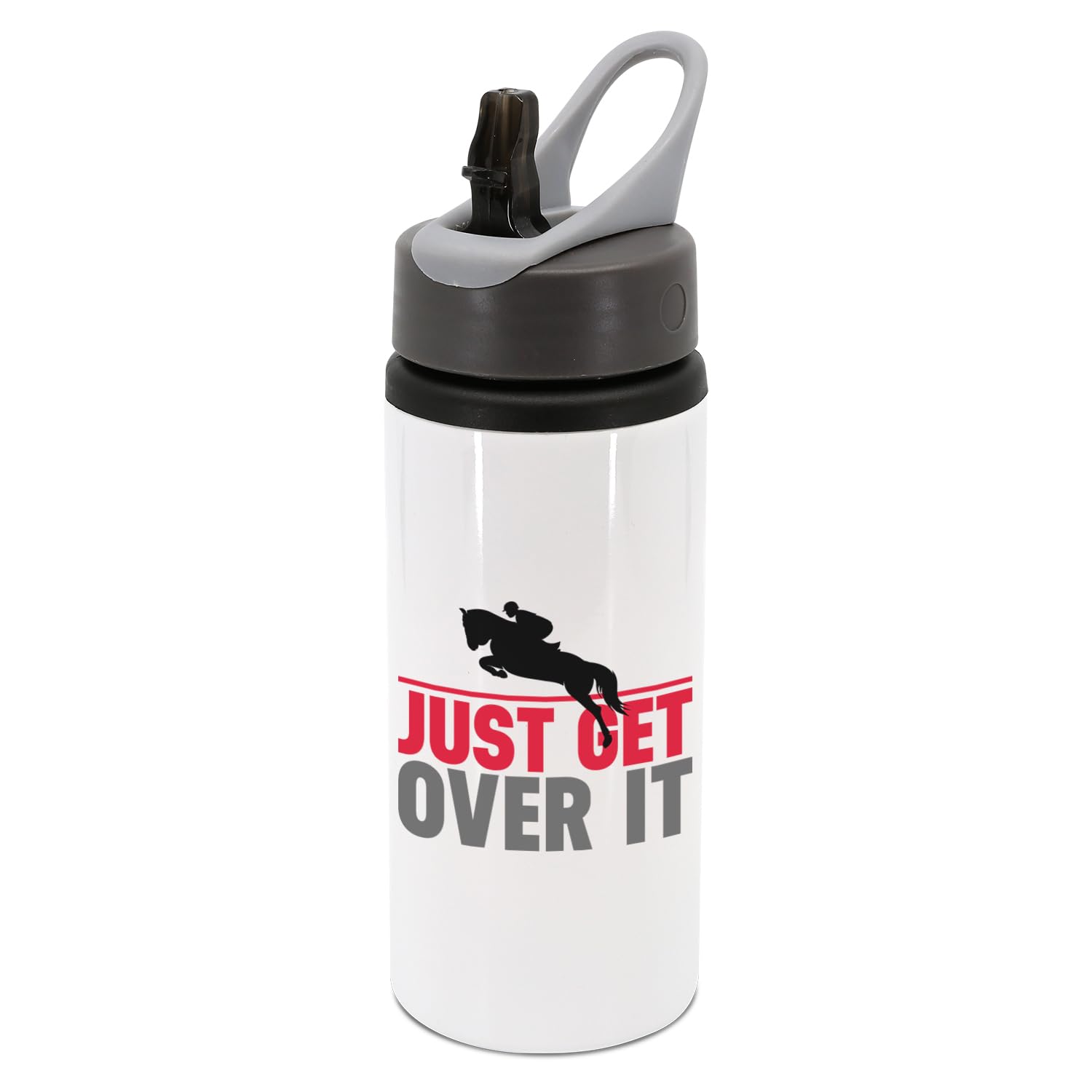 New Spirit Original Just Get Over It Horse Riding Horse Rider Water Bottle With Handle, Drinks Bottle, Drinks Cup, Hydrate, Water, Drinks, Drinking