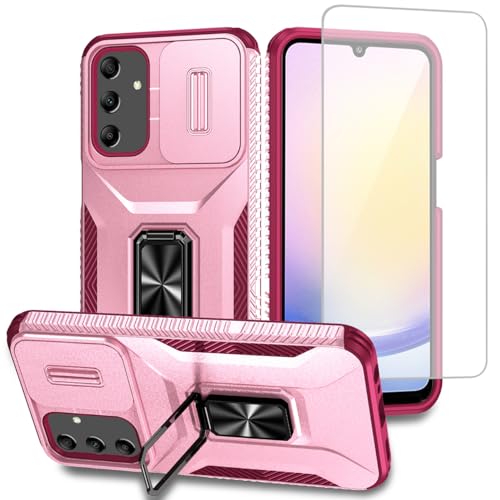 Évitez les rayures : coque Samsung Galaxy A25 avec protège-écran verre et cache caméra coulissant