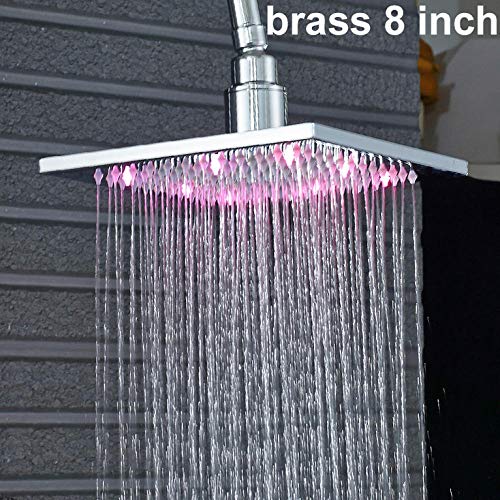Kit douche chrome LED anti-variation de température avec douchette à main en ABS