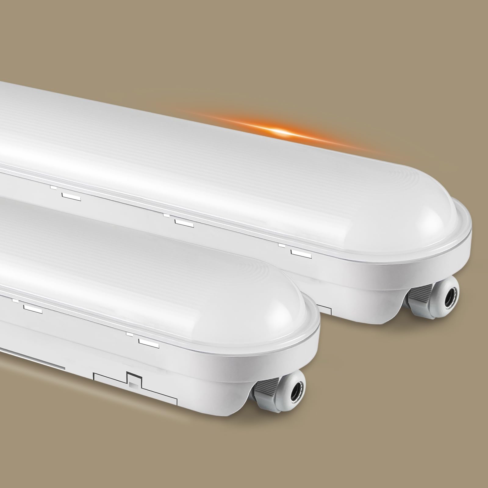 buling Feuchtraumleuchte LED,Röhre Lampe,Verknüpfbar Wannenleuchte IP65 Wasserfest Leuchtstoffröhre Leuchte für Büro Keller Garage
