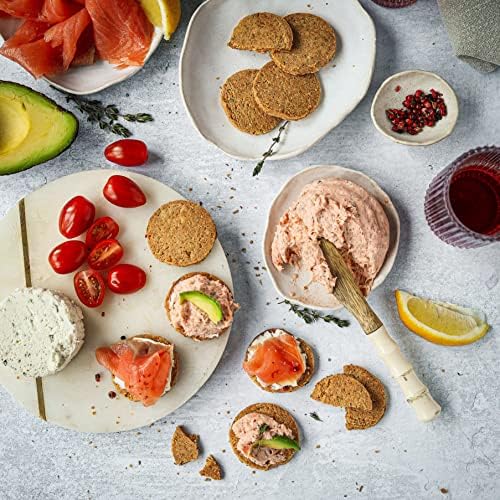 Keto Crackers with Rosemary & Garlic 2x150g - Only 1g Carbs / 2 Crackers - Made from Almond Flour - High Protein, Low Carb Snack, Gluten & Sugar Free