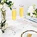 Ciaell 24 Pack Plastic Champagne Flutes - 6Oz Gold Rim Disposable Champagne Glasses - Square Clear Plastic Toasting Glasses for Party Birthday Anniversary Wedding