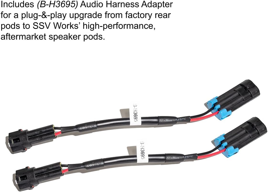 2020-2026 Polaris RZR Pro 6.5" Rear-Hump Speaker-Pods Compatible with RZR Pro R, Pro S and Pro XP | Build an Audio System or Upgrading your Factory Speakers (250-RZ6-B65KL (Kicker KML 195w Speaker))