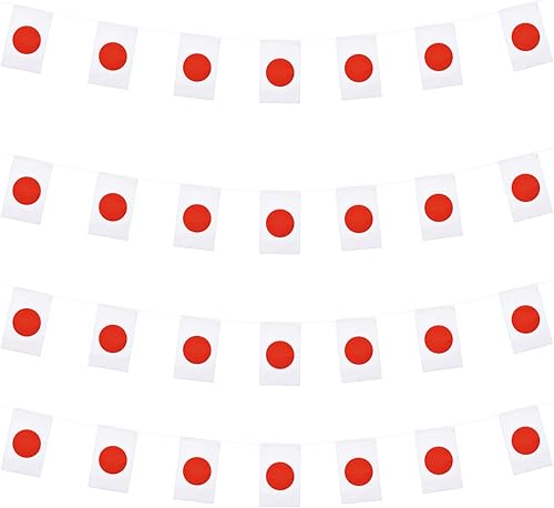 Miniatura 29 de WXTWK Banderas de Colombia pequeñas y pequeñas banderines para decoración de festivales (50 pies 38 banderas)