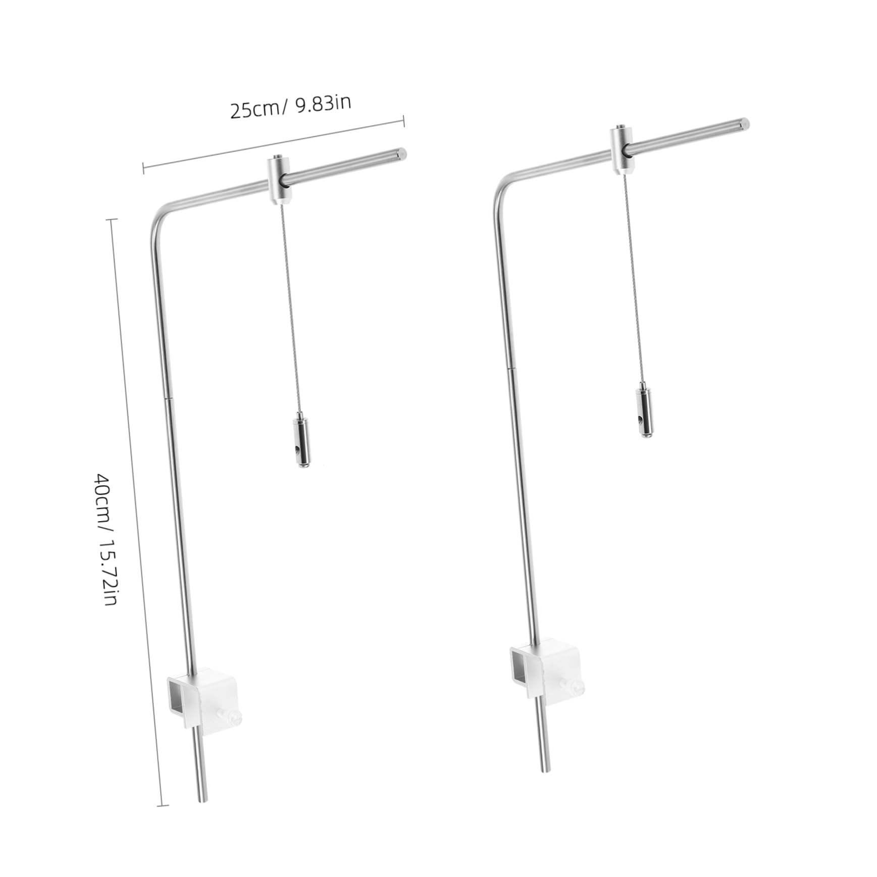 Aquarium Lampenhalterung aus Aluminiumlegierung, Silber, Verstellbar
