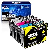 Uniwork Remanufactured Ink Cartridge Replacement for Epson 252 252XL T252XL use for Workforce Wf-3640 Wf-3620 Wf-7610 Wf-7620 Wf-7710 Wf-7720 Wf-7210 Wf-7110 (2 Black 1 Cyan 1 Magenta 1 Yellow) 5 Pack