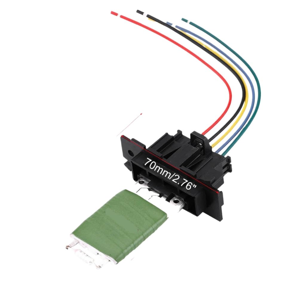 Heater Motor Blower Fan Resistor with Wiring Repair Plug Harness Compatible with Grande Punto Qubo