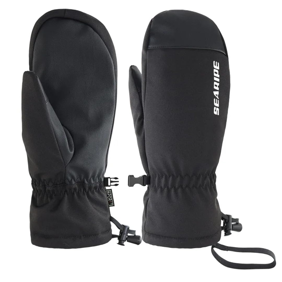 Hcclijo Winter Reflektierende Ski Handschuhe Snowboard Schneemobil Wasserdicht Langlebige Warme Baumwolle Füllung Handschuhe Schnee Handschuhe Neon Yellow M
