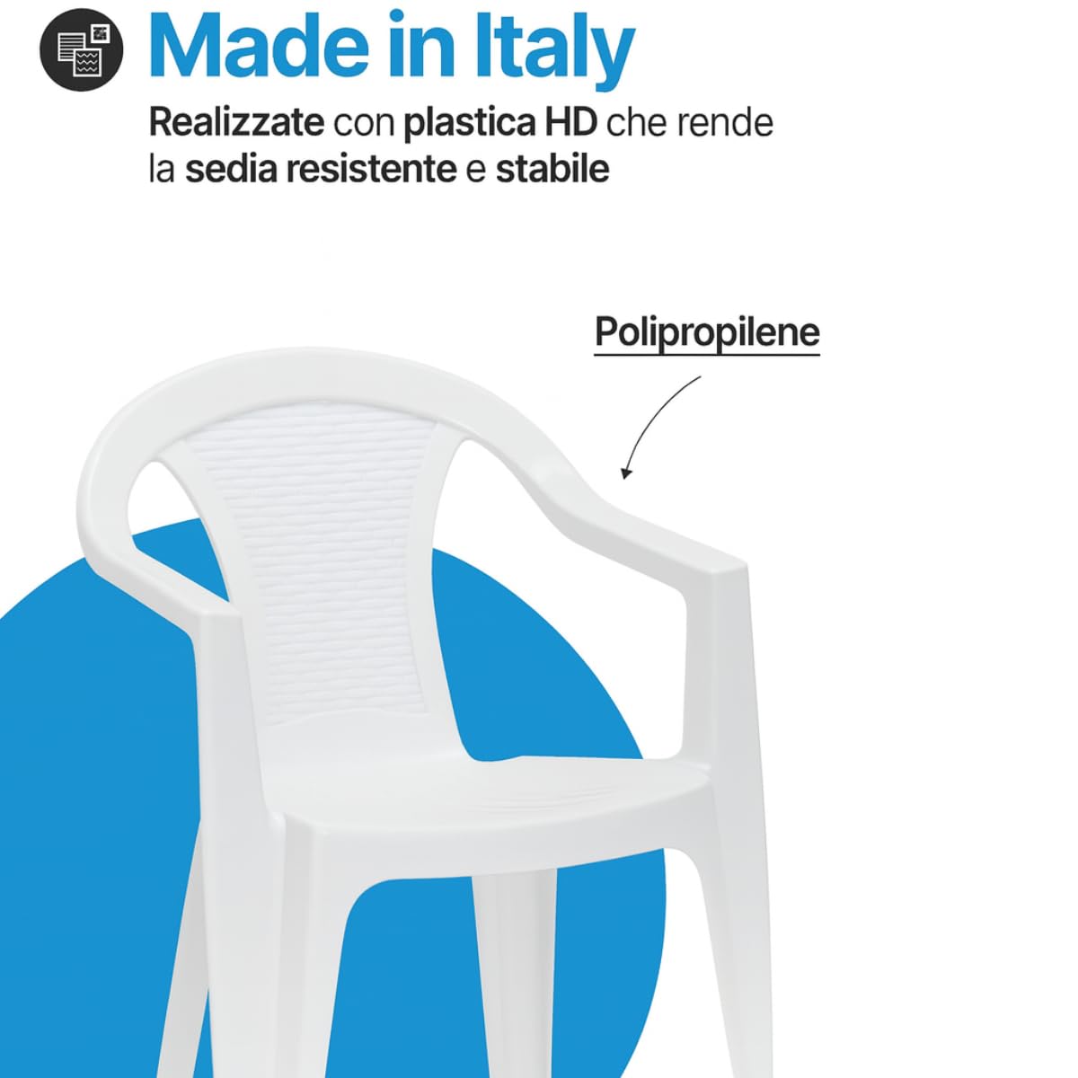Silla de jardín apilable de plástico con aspecto de ratán (6, antracita)