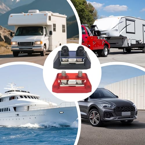 Rieles aislantes de batería para coche: bloque de distribución de 2 piezas 4