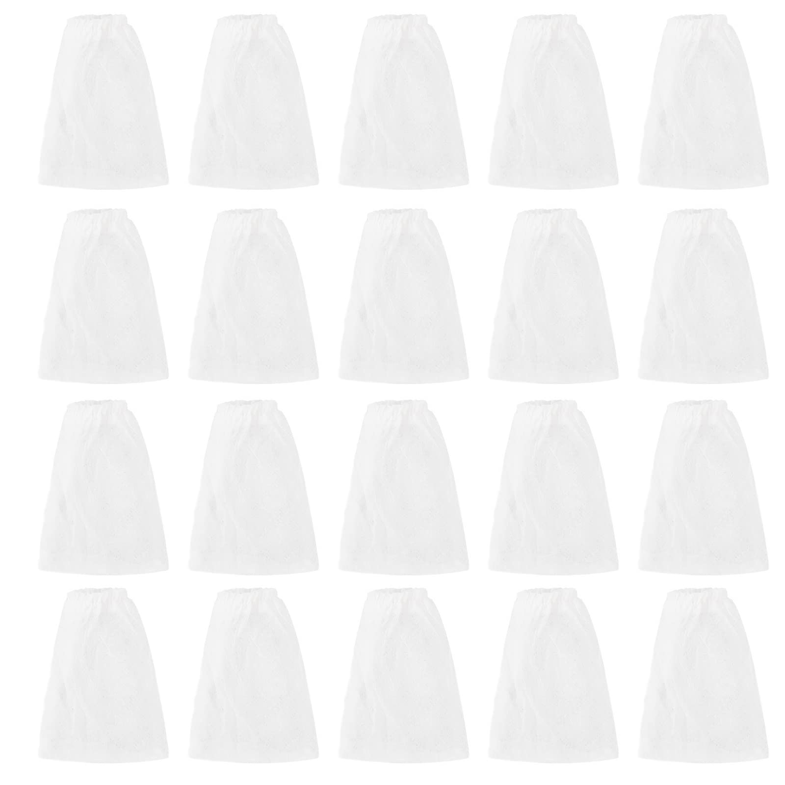 Symphonyw Aquarium Filter Bags, 20 Pcs Cotton Fish Tank Filter Bags Aquarium Filter Sock Small Mesh Bags for Aquarium Battery Powered Gravel Cleaner