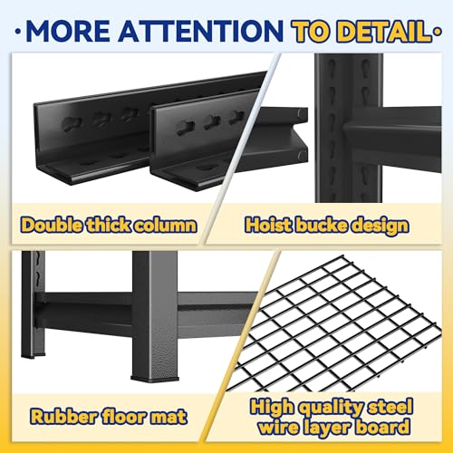 Image of Garage Shelving,Heavy Duty 5-Tier Wire Shelving Unit - 72 inch H x 35.4 inch W x 15.7 inch D, 2500 lbs Load Capacity Storage Shelves,Adjustable Metal Shelves for Garage, Kitchen, and Pantry Storage