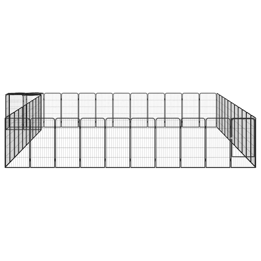 Cuccia per cani, 46 pezzi, nero, 50 x 100 cm, in acciaio