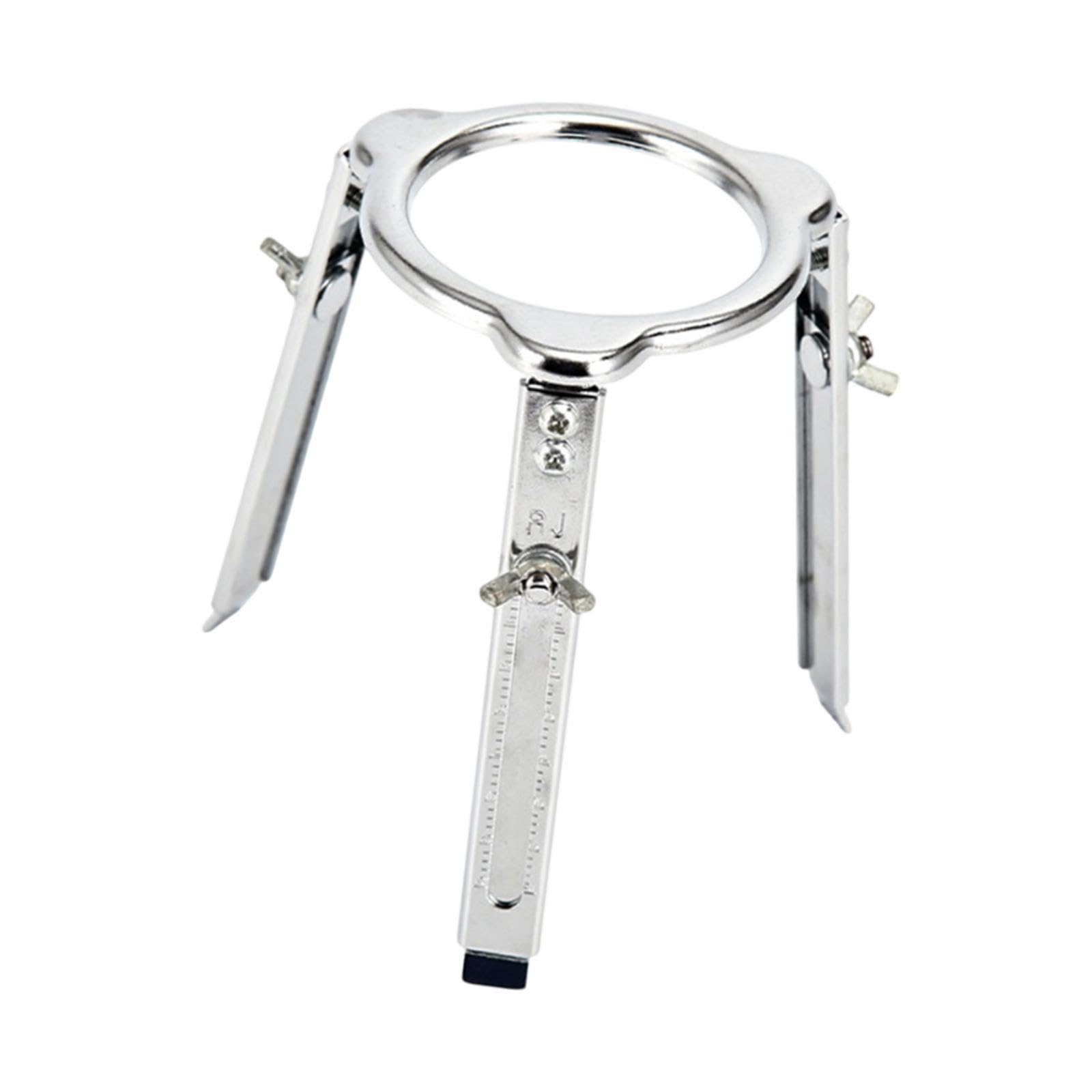 Milageto Tripod Burner Stand Adjustable Height Sturdy Practical Space Saving Lamp Stand Holder Experiment Tool for Classroom