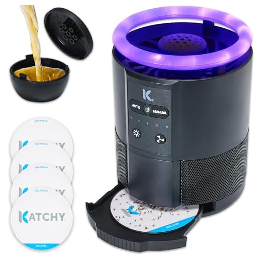 Katchy Indoor Fruit Fly Trap & Mosquito Killer, Bug Catcher with UV Light Fan & Sticky Traps for Bugs