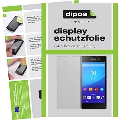 dipos I 2X Schutzfolie matt kompatibel mit Sony Xperia M5 Folie Bildschirmschutzfolie