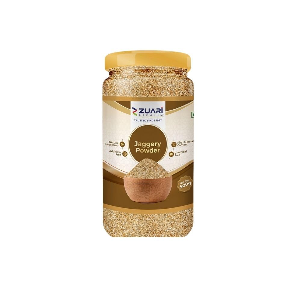ZUARI Premium Jaggery Powder | Natural Sweetener Rich in Magnesium & Phosphorus | No Artificial Colors | Chemical-Free & Nutrient-Rich | Ideal for Healthy Diets | 500g (B0D8L9R66X) Amazon Price History, Amazon Price Tracker
