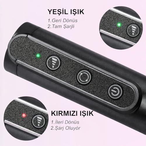 DailyTech Kablosuz Elektrikli Tırnak Törpüsü, Şarjlı Profesyonel Manikür Pedikür Cihazı, Taşınabilir Nail Drill L1, Type-C Şarj, 3 Hız Ayarı, İleri Geri Dönüş