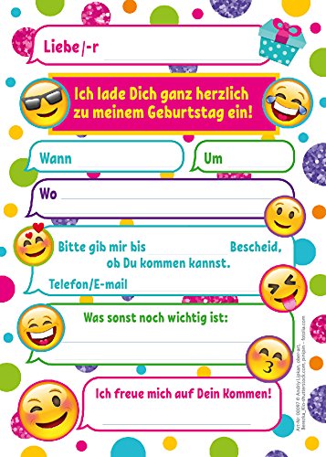 12 Einladungskarten 9. Geburtstag Mädchen - Katzen Design Kinderparty